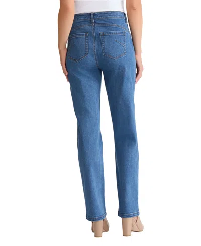 Jones New York Petite Madison Straight Ankle Jeans In Blue