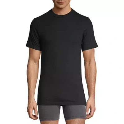 Stafford Heavyweight Mens 3 Pack Short Sleeve Crew Neck T-shirt Extra Tall In Black