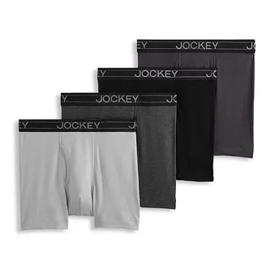 Jockey Everyday Casual Lightweight Cotton Blend Mens Boxer Briefs 2544 In Gray