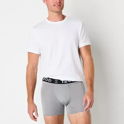 Izod Mens 4 Pack Short Sleeve Crew Neck T-shirt In White