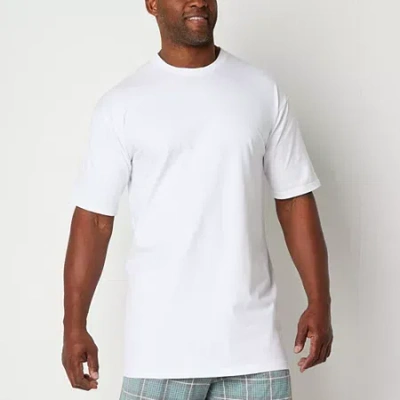 Stafford Heavyweight Mens 4 Pack Short Sleeve Crew Neck T-shirt Extra Tall In White