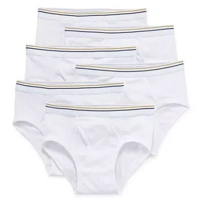 Stafford Low-rise Mens 6 Pack Briefs 325616 In White