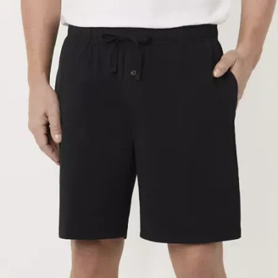 Stafford Super Soft Mens Pajama Shorts In Black