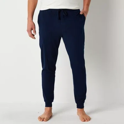 Stafford Super Soft Mens Pajama Pants In Blue