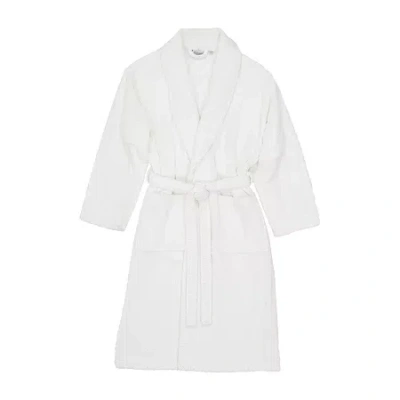 Linum Home Textiles Unisex Adult Terry Cloth Long Sleeve Long Length Robe In White