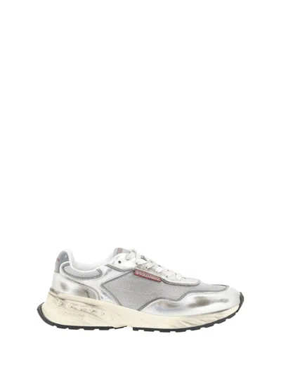 Dsquared2 Silver Sprinter Sneakers In White