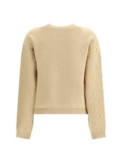 Etro Wool And Cashmere Jumper With Embroidery In Neutral