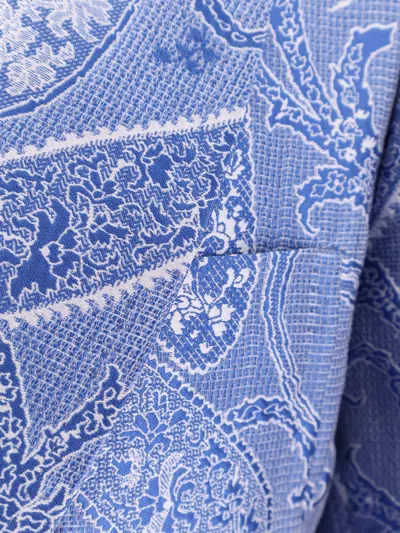 Etro Women Silk Blend Single-breasted Blazer In Multi