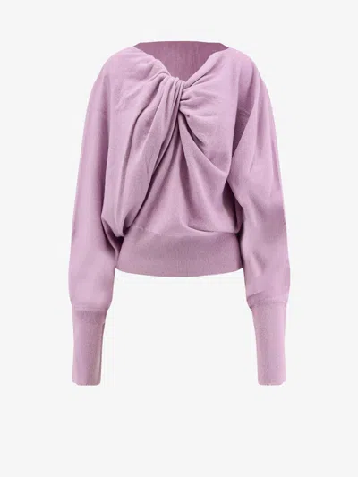 Alberta Ferretti Wool, Silk And Cashmere Sweater In Purple