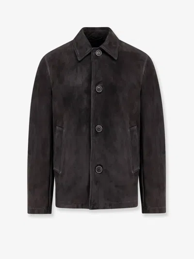 Salvatore Santoro Buttoned Leather Jacket In Multi