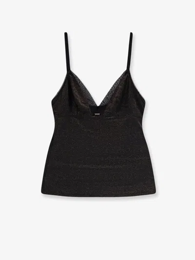 Hugo Boss Lurex Tank Top And Slip Set In Black