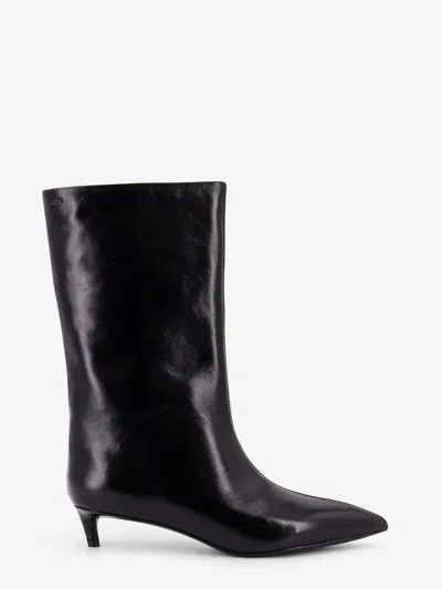 Hugo Boss Leather Boots In Black