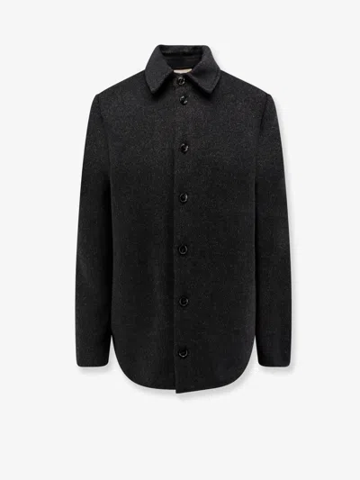 Semicouture Wool Shirt/jacket In Black