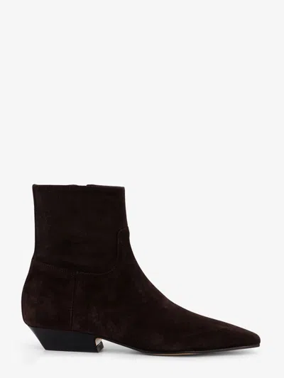 Semicouture Suede Zip-fastening Boots In Brown