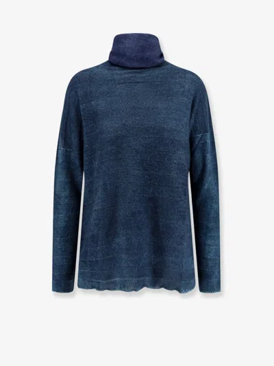 F Cashmere Bruco 89 Cashmere Turtleneck Sweater In Blue