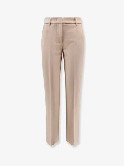 Ago & Filo Virgin Wool Blend Trousers In Sand