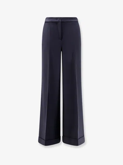 Ago & Filo Virgin Wool Blend Trousers In Blue