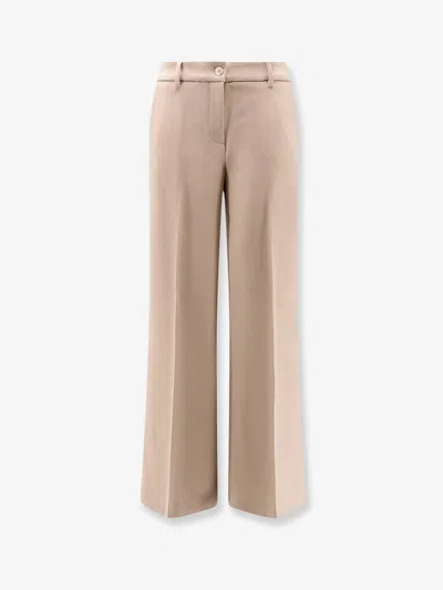Ago & Filo Virgin Wool Blend Trousers In Sand