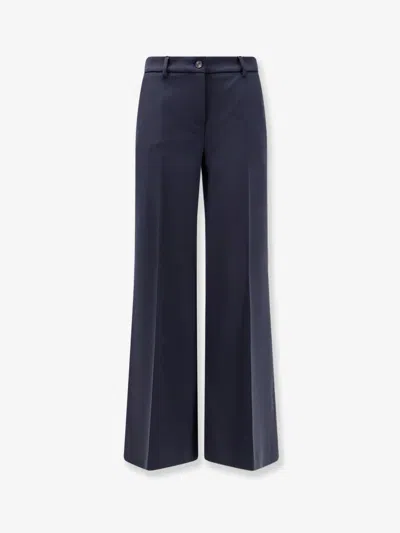 Ago & Filo Virgin Wool Blend Trousers In Blue