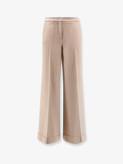 Ago & Filo Virgin Wool Blend Trousers In Sand