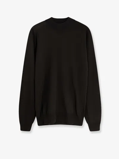 Filippo De Laurentis Superfine Merino Wool Turtleneck In Black