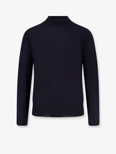 Filippo De Laurentis Turtleneck Merino Sweater In Black