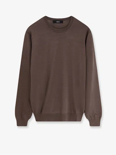 Filippo De Laurentis Superfine Merino Wool, Silk And Cashmere Sweater In Brown