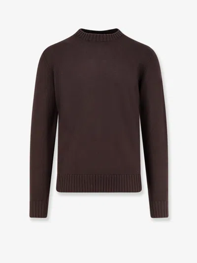 Filippo De Laurentis Wool Sweater In Brown