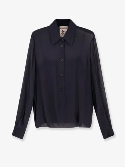 Semicouture Voile Shirt With Top In Black
