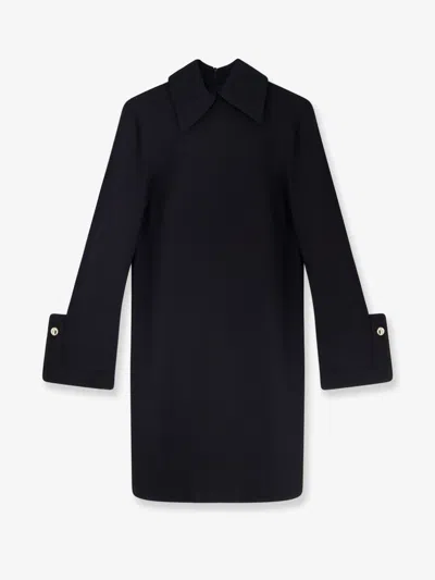 Semicouture Stretch Viscose Mini Dress In Black