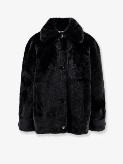 Valentini 1972 Faux Fur Jacket In Black