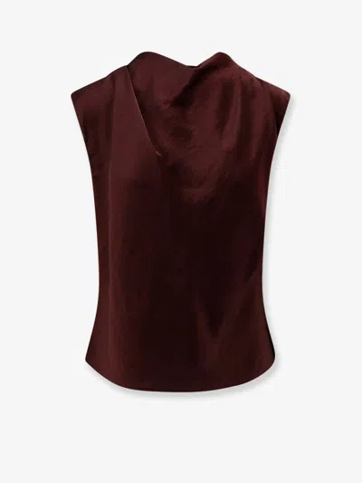 Vince Satin Top In Brown