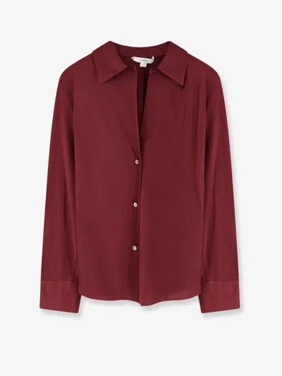 Vince Silk Shirt In Red