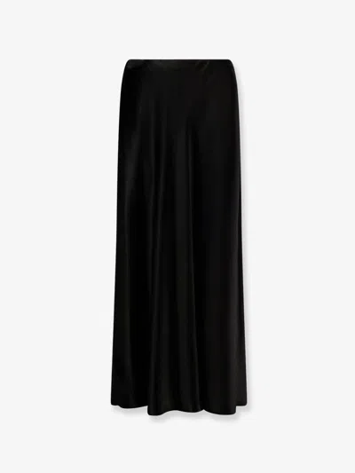 Alberta Ferretti Velvet Midi Skirt In Black