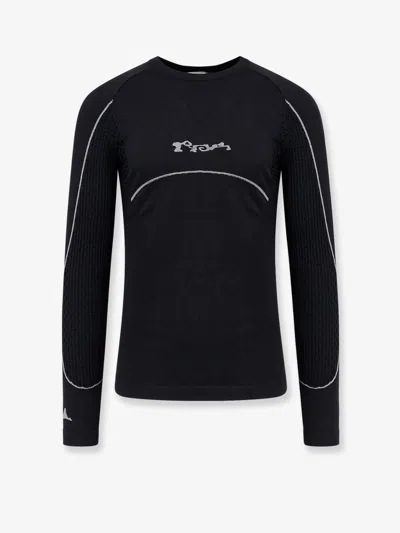 Roa T-shirt Stretch Fabric Textured Panels In Black