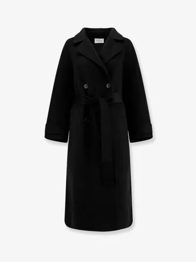 The Dynamis Studio Savile Double-breasted Wool Coat In Black
