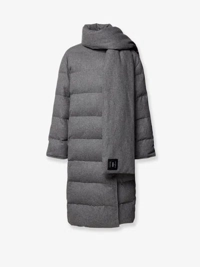 Hugo Boss Pashiza Reversible Long Down Jacket In Gray