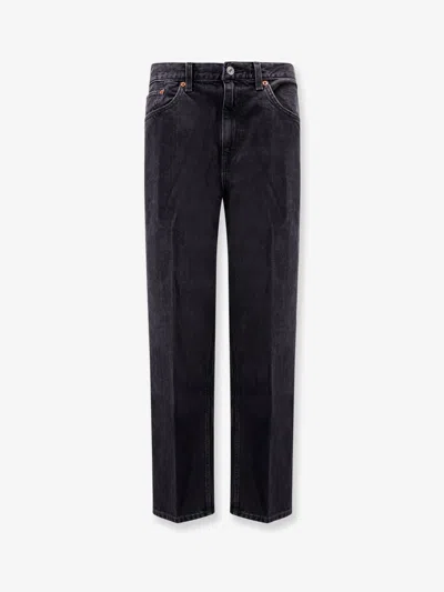 Re/done The Ollie Black Denim Jeans In Black