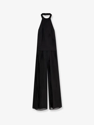 Hugo Boss Dellana Pleated Jumpsuit In Black