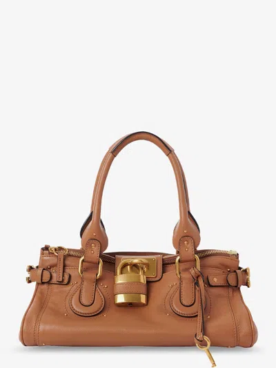 Chloé Paddington Leather Handbag In Brown