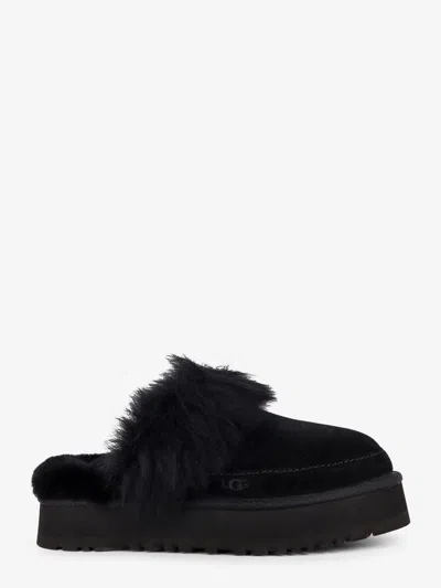 Ugg Disquette Chalet Suede Mules In Black