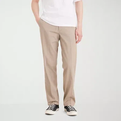 Dockers Easy Khaki With Stretch Mens Comfort Waistband Classic Fit Flat Front Pant In Brown