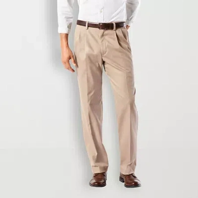 Dockers Easy Khaki With Stretch Mens Comfort Waistband Classic Fit Pleated Pant In Neutral