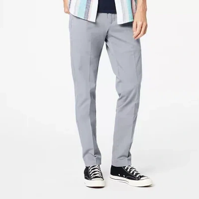 Dockers Workday Khaki With Smart 360 Flex Mens Slim Fit Flat Front Pant In Gray