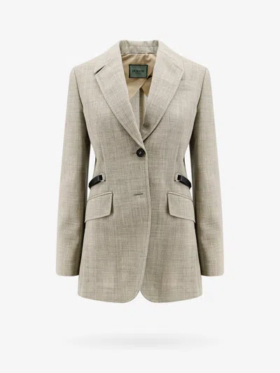 Durazzi Milano Tailored Virgin Wool Blazer In Gray