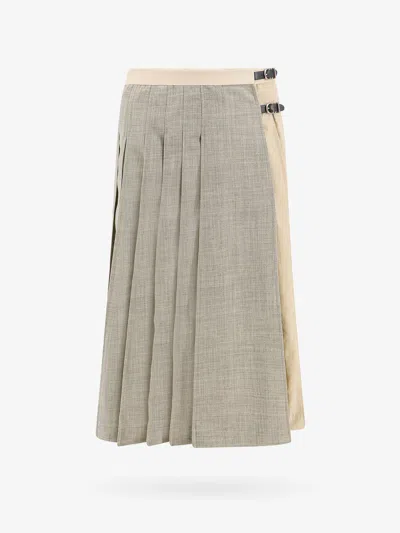 Durazzi Milano Bi-color Kilt In Gray
