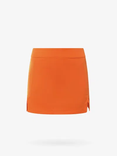 J. Lindeberg Technical Jersey Skirt In Orange