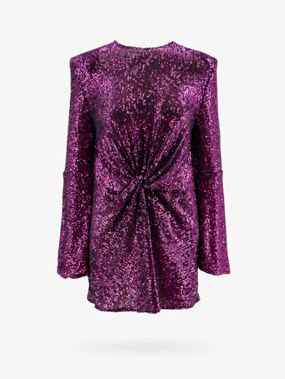 Nervi Mini Dress With Sequins And Knot On The Front In Pink