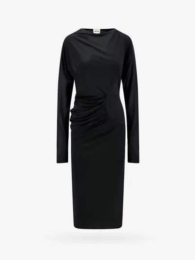 Khaite Viscose Long Dress In Black