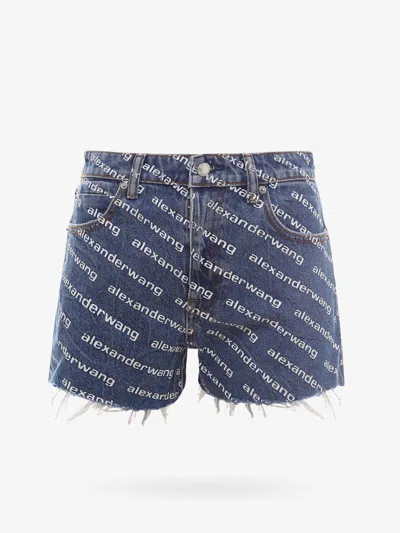 Alexander Wang Denim Shorts In Blue